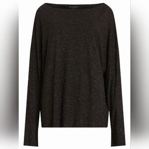 ALL SAINTS Rita Shimmer Long Sleeve Knit  Top